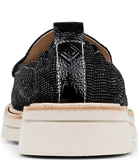 Donald Pliner Lomma Embossed Suede Bit Buckle Loafers