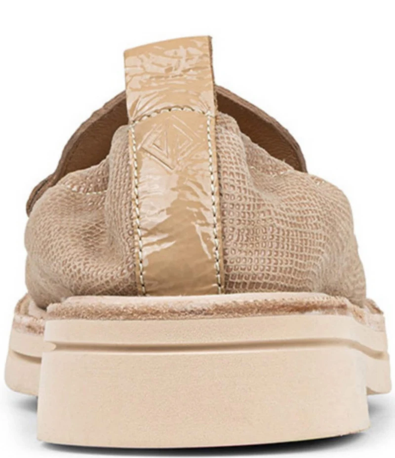 Donald Pliner Lomma Embossed Suede Bit Buckle Loafers