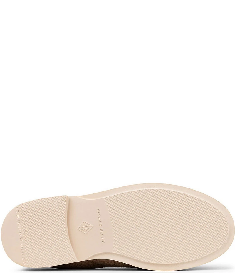 Donald Pliner Lomma Embossed Suede Bit Buckle Loafers