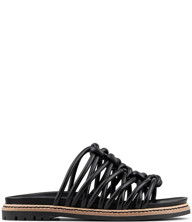 Donald Pliner Loni Braided Tubular Leather Slide Sandals