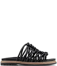 Donald Pliner Loni Braided Tubular Leather Slide Sandals