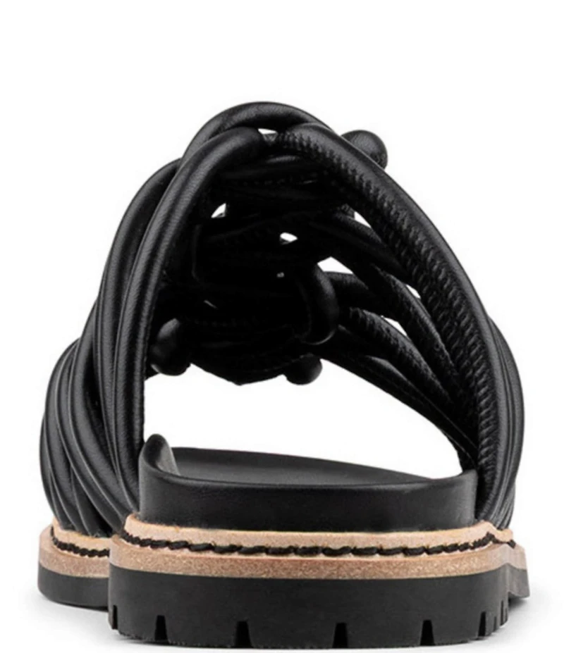 Donald Pliner Loni Braided Tubular Leather Slide Sandals