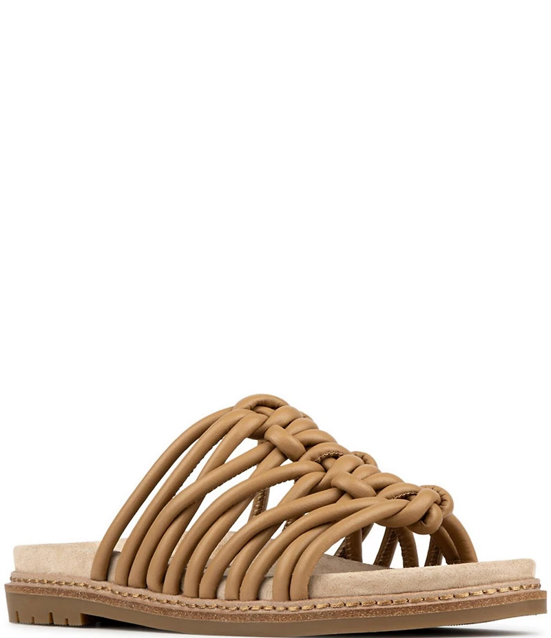 Donald Pliner Loni Braided Tubular Leather Slide Sandals
