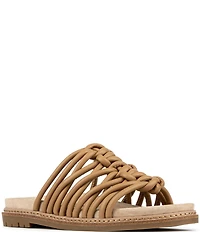 Donald Pliner Loni Braided Tubular Leather Slide Sandals