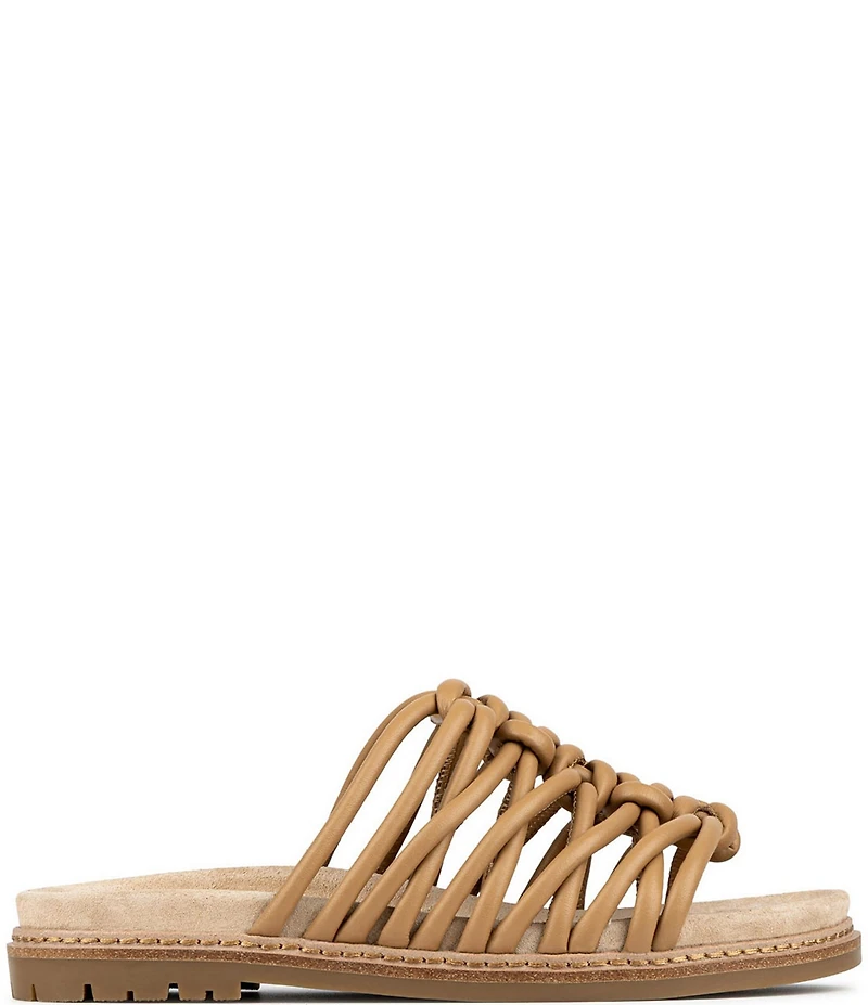 Donald Pliner Loni Braided Tubular Leather Slide Sandals
