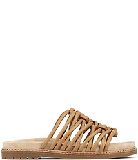 Donald Pliner Loni Braided Tubular Leather Slide Sandals