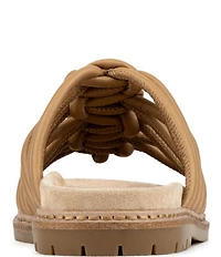 Donald Pliner Loni Braided Tubular Leather Slide Sandals