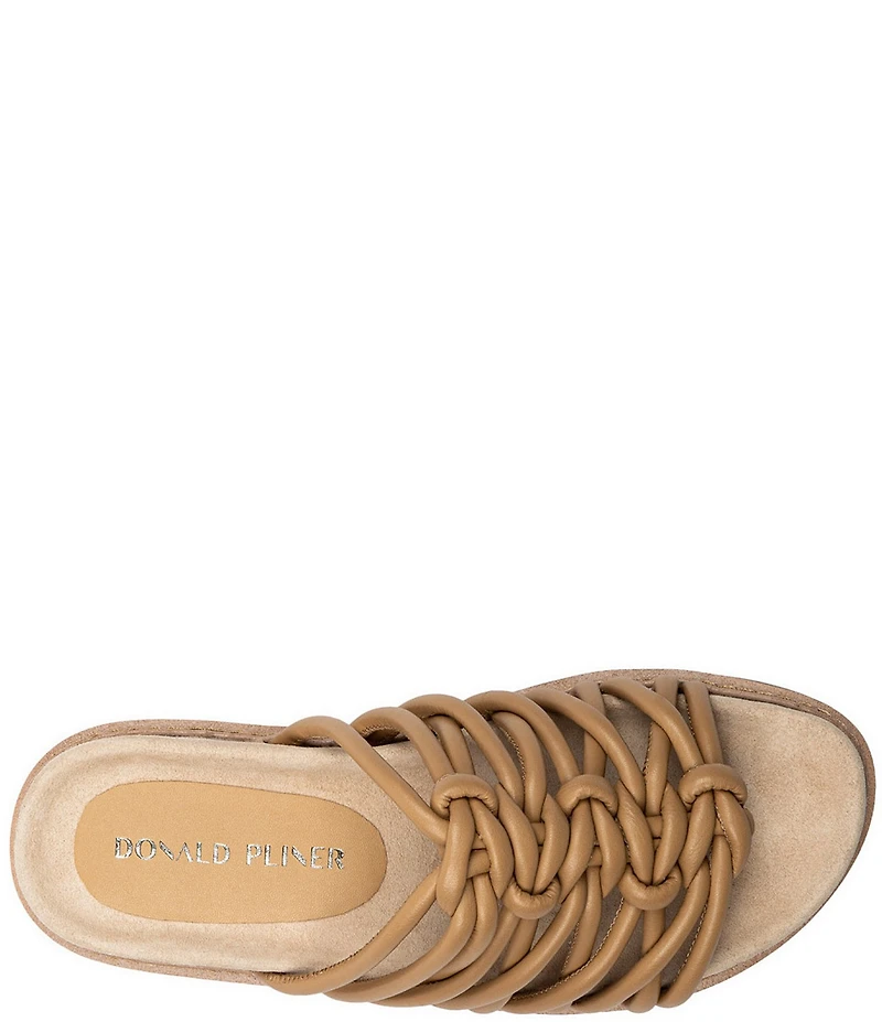 Donald Pliner Loni Braided Tubular Leather Slide Sandals