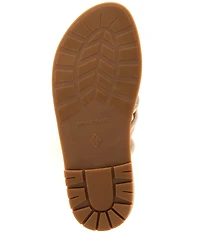 Donald Pliner Loni Metallic Braided Tubular Leather Slide Sandals