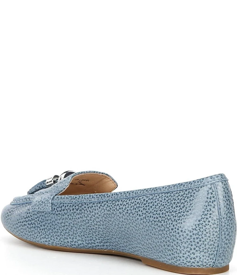 Donald Pliner Loriel Leather Ring Hardware Tassel Loafers