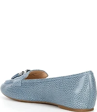 Donald Pliner Loriel Leather Ring Hardware Tassel Loafers