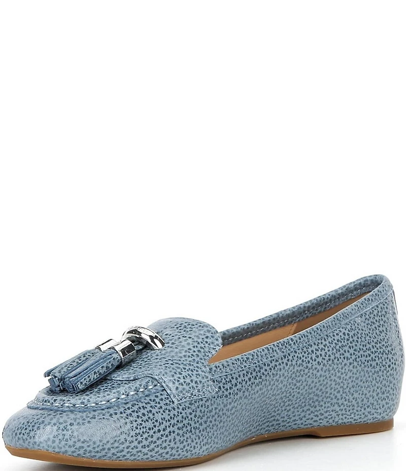Donald Pliner Loriel Leather Ring Hardware Tassel Loafers