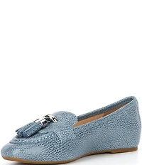 Donald Pliner Loriel Leather Ring Hardware Tassel Loafers