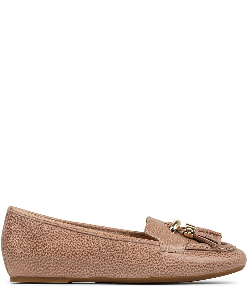 Donald Pliner Loriel Leather Ring Hardware Tassel Loafers