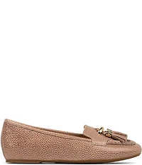 Donald Pliner Loriel Leather Ring Hardware Tassel Loafers