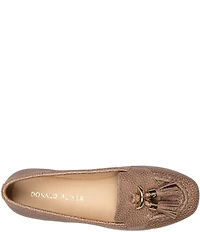 Donald Pliner Loriel Leather Ring Hardware Tassel Loafers
