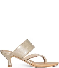 Donald Pliner Louka Metallic Leather Toe Loop Sandals