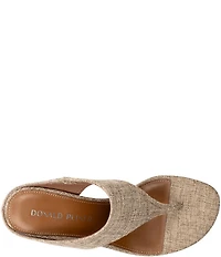 Donald Pliner Lucynda Linen Kitten Heel Thong Sandals
