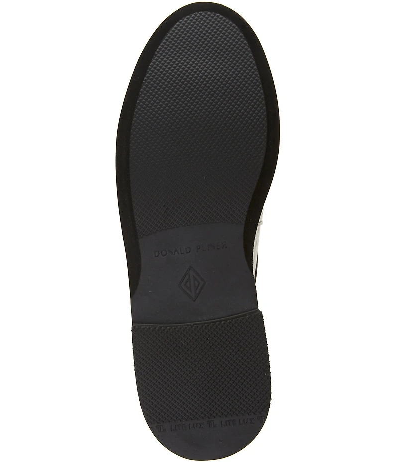 Donald Pliner Lyndall Croco Printed Patent Leather Tassel Mules