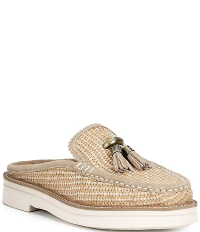 Donald Pliner Lyndall Raffia Tassel Mules