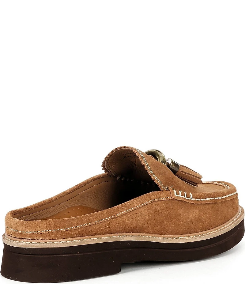 Donald Pliner Lyndall Suede Tassel Mules