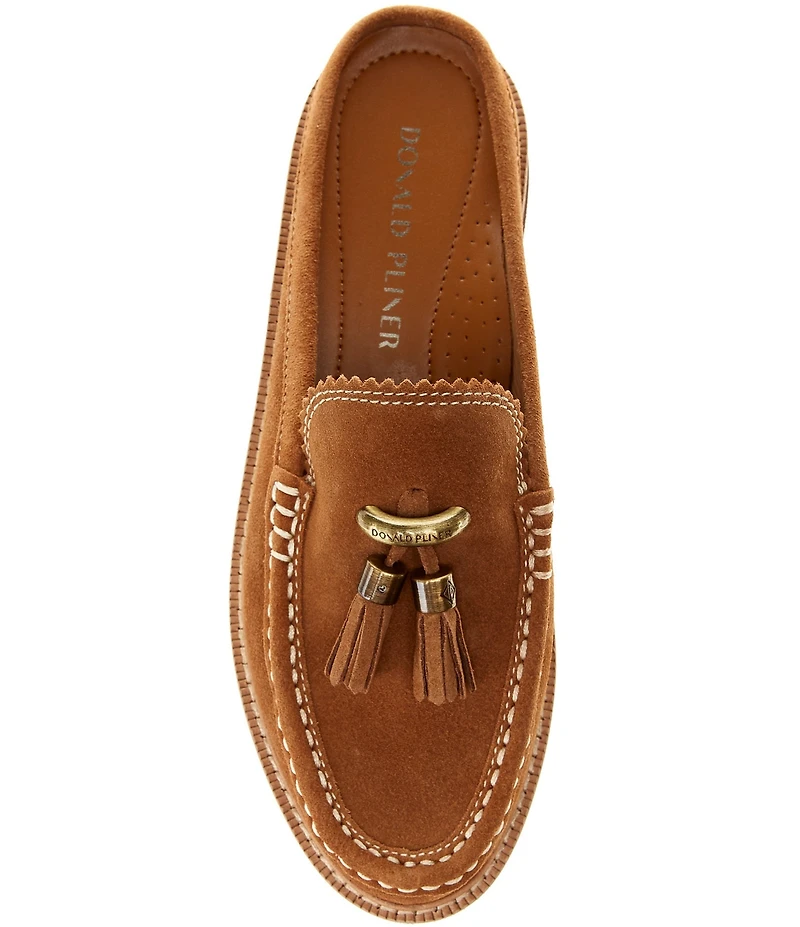 Donald Pliner Lyndall Suede Tassel Mules