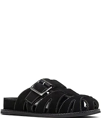 Donald Pliner Manor Suede Fisherman Mules