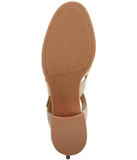 Donald Pliner Mariam Embossed Metallic Leather Back Zip Fisherman Sandals