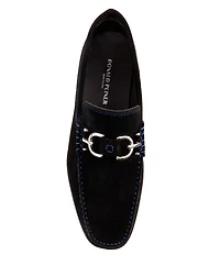 Donald Pliner Men's Dacio Bit Buckle Suede Slip-On Dress Shoes