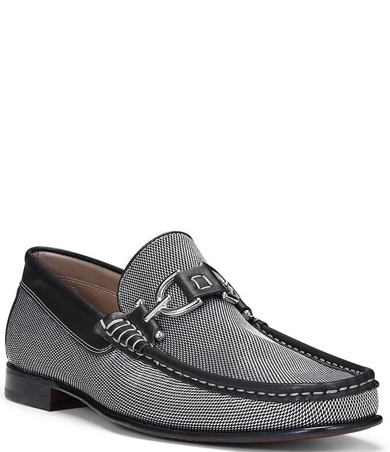 Donald Pliner Men's Dacio Nylon Bit Buckle Slip On Dress Shoes