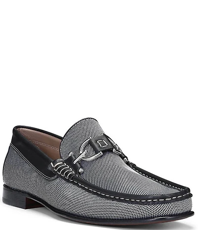 Donald Pliner Men's Dacio Nylon Bit Buckle Slip On Dress Shoes