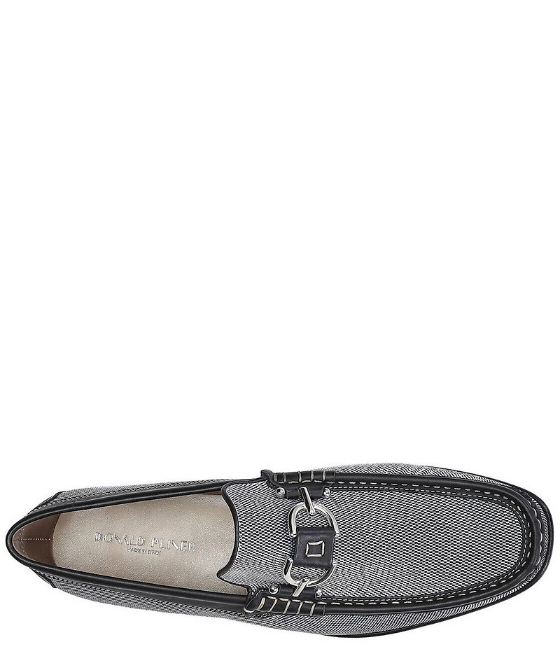 Donald Pliner Men's Dacio Nylon Bit Buckle Slip On Dress Shoes
