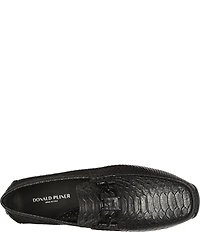 Donald Pliner Men's Dacio Bit Buckle Snake Print Leather Drivers