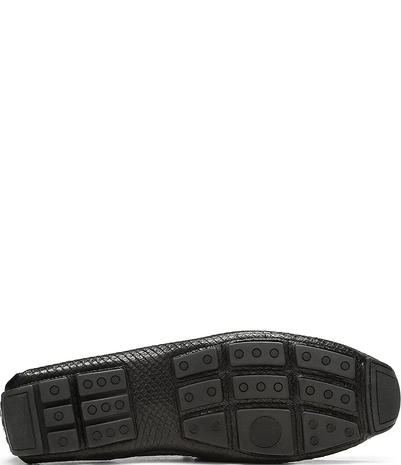 Donald Pliner Men's Dacio Bit Buckle Snake Print Leather Drivers