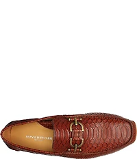 Donald Pliner Men's Dacio Bit Buckle Snake Print Leather Drivers