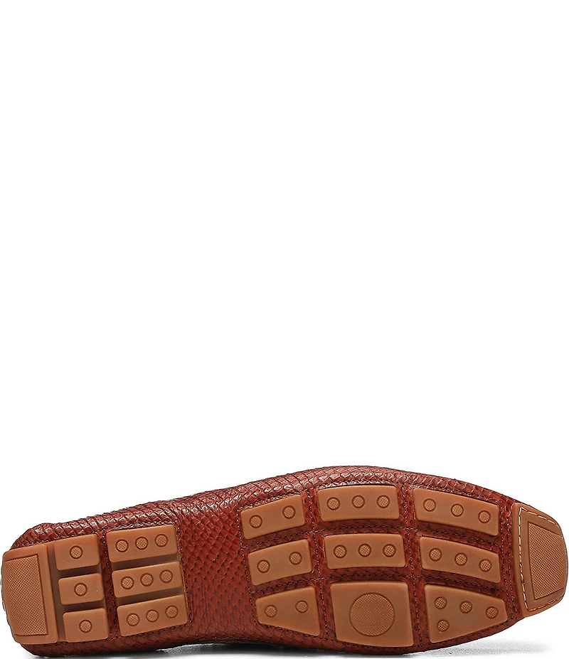 Donald Pliner Men's Dacio Bit Buckle Snake Print Leather Drivers