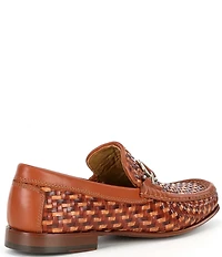 Donald Pliner Men's Dacio Woven Leather Bit Buckle Loafers