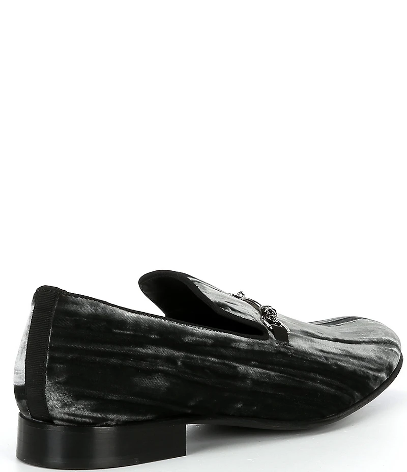 Donald Pliner Men's Shawn Velvet Bit Buckle Slip-On Loafers