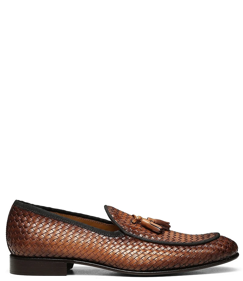 Donald Pliner Men's Spirrow Woven Leather Tassel Loafers