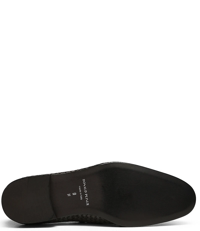 Donald Pliner Men's Spirrow Woven Leather Tassel Loafers