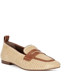 Donald Pliner Najma Woven Raffia Loafers