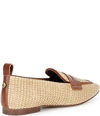 Donald Pliner Najma Woven Raffia Loafers