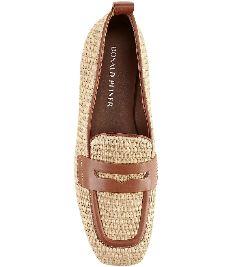Donald Pliner Najma Woven Raffia Loafers
