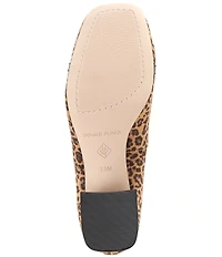 Donald Pliner Nancie Tassel Leopard Print Suede Block Heel Pumps