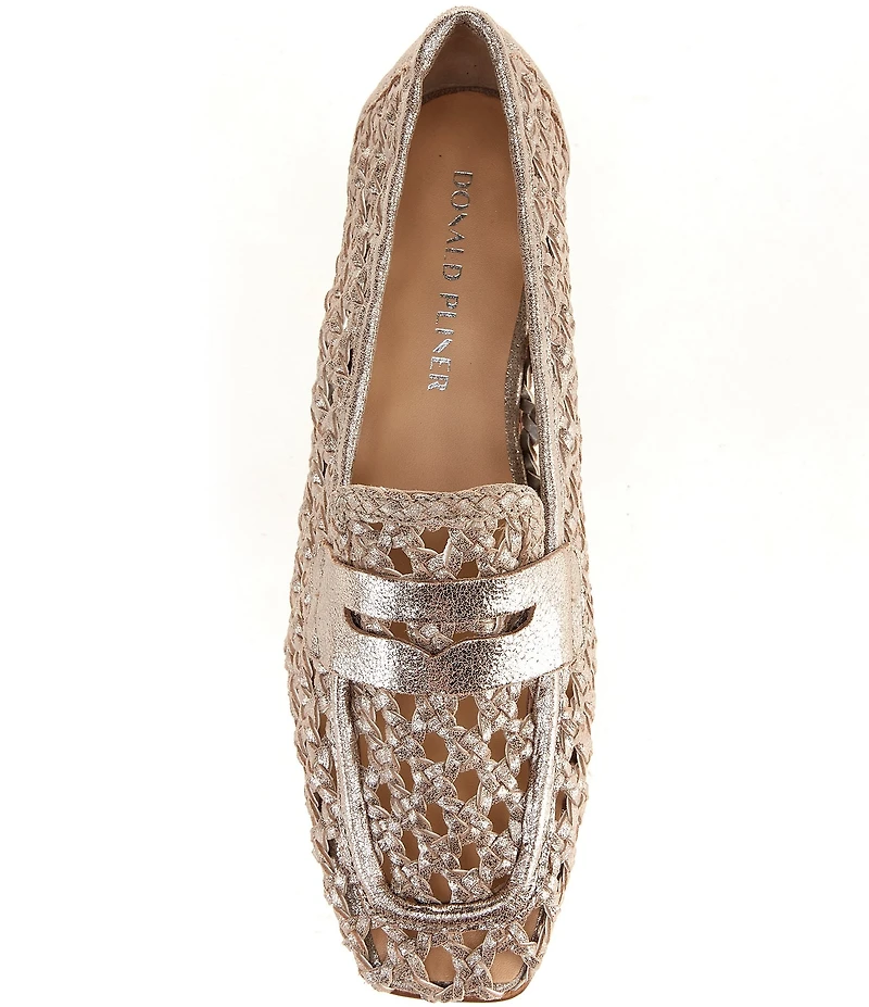 Donald Pliner Naolin Woven Leather Loafers