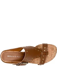Donald Pliner Ofelia Studded Leather Wedge Sandals