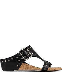 Donald Pliner Ofelia Studded Leather Wedge Sandals