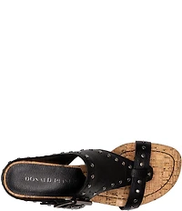 Donald Pliner Ofelia Studded Leather Wedge Sandals