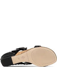 Donald Pliner Ofelia Studded Leather Wedge Sandals