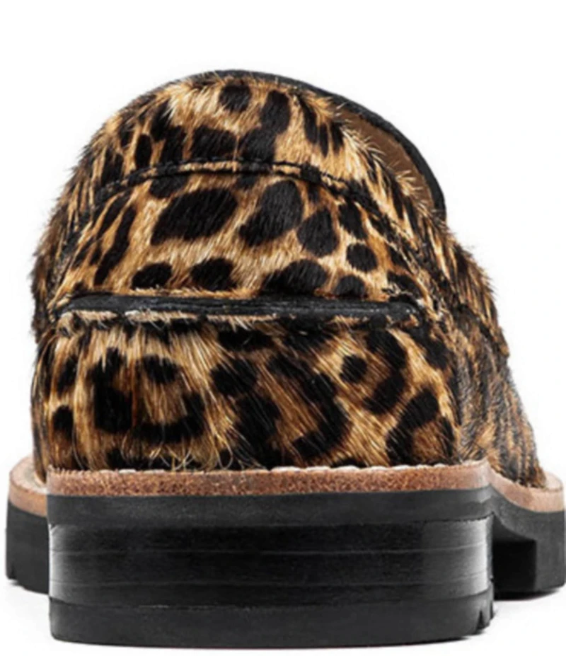 Donald Pliner Ombre Leopard Print Calf Hair Loafers